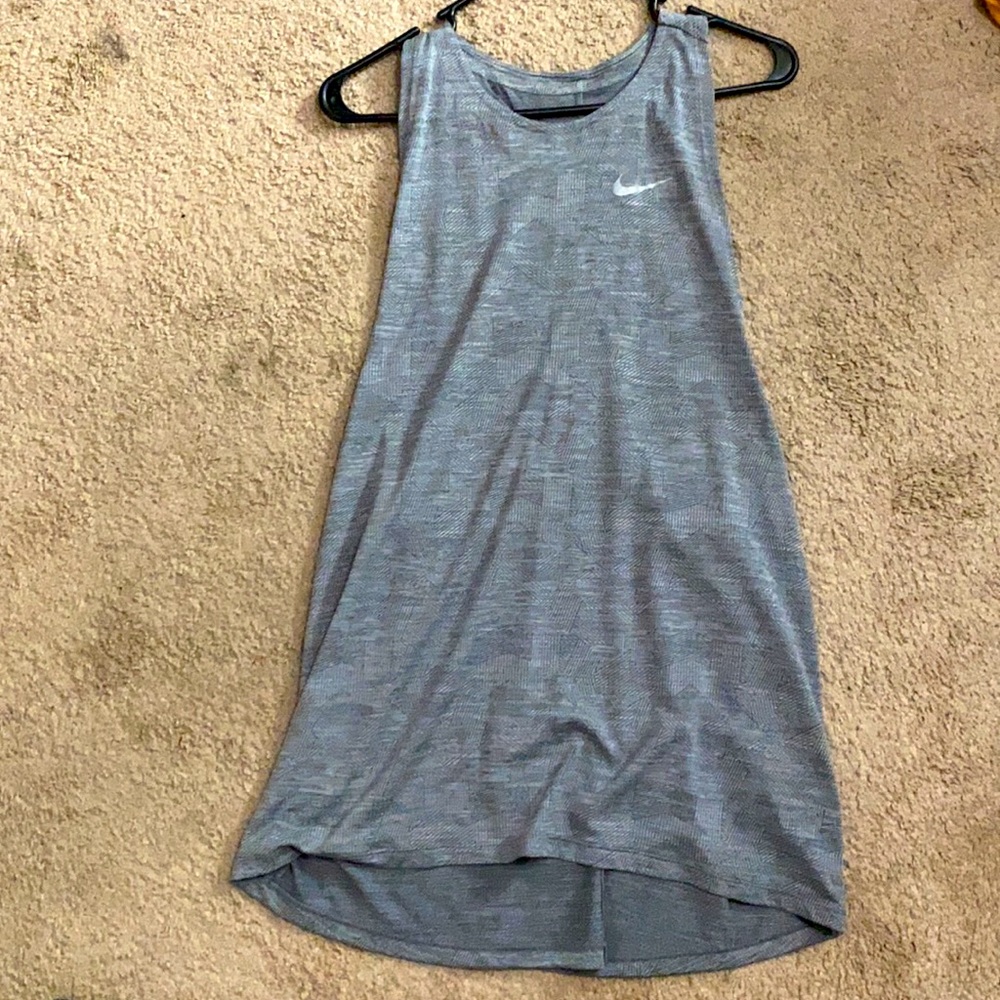 Nike women’s grey tank, open back size XL